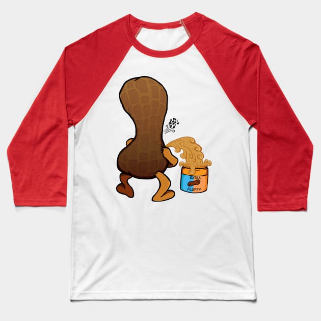 Pee Nut Butter Baseball T-Shirt by JGTsunami